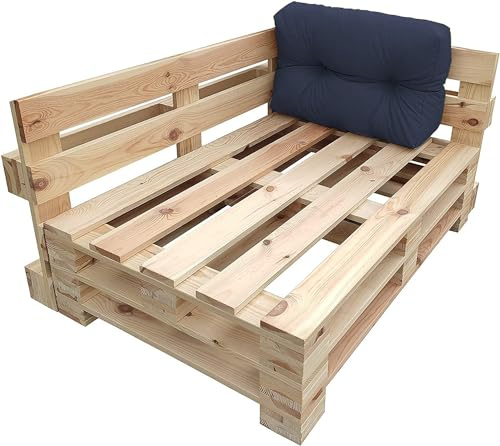 chilly pilley Palettenkissen Wasserdicht Palettenauflage Palettenpolster Palettenmöbel Gartenkissen Wasserfest Wasserabweisend viele Größen und Farben (Seitenkissen 60 x 40. Dunkelblau)