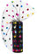 Creativery Tüll Stoff 9m x 15cm Punkte schwarz/bunt Regenbogen Rolle transparent zum Basteln von Tüllröcken und Kostümen