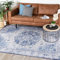 FRAAI | Home & Living Teppich Vintage - Lago Blau - Baumwolle, Polyester - Flachgewebe - Vintage - Orientalisch - Wohnzimmer, Esszimmer, Schlafzimmer - Carpet