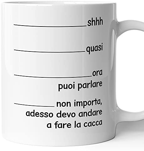 AL PRODUCTION Tazza Divertenti Quasi Adesso devo andare a fare la cacca - Idee Regali Originali et Divertenti per Uomo e Donna - per lui/per lei. Cera