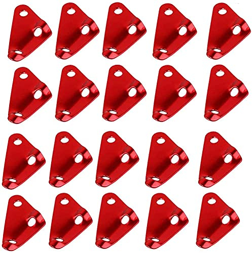 LATRAT Lot de 20 tendeurs triangulaires en alliage d'aluminium - Tendeur à trois trous - Accessoire de tente Guyline - Ajusteur Guyline - Pour tente, randonnée, camping