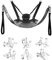 AILZNN Liebesschaukel Sexschaukel Sex Hängematte Für Paare mit Kopfstütze, Leder Bett Erotik Schaukel Mit Zubehör BDSM SM Bondage Sexspielzeug, belastbar bis 200kg, Without shelf and 4slings