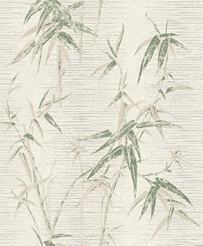 Rasch Papel pintado no tejido (Botanical) verde 10,05 m x 0,53 m II 507546