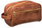 5five - trousse de toilette simili cuir marron