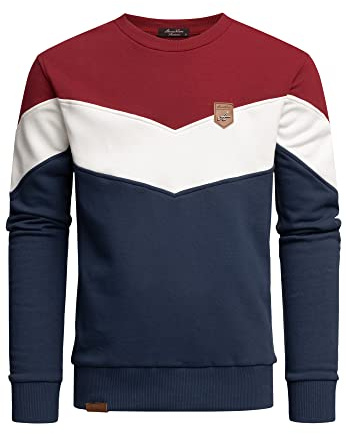 Amaci&Sons Herren Basic College Sweatjacke Pullover Hoodie Sweatshirt 4064