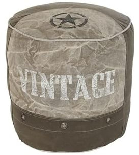 DKD Home Decor Bodenkissen, Grau, Polyester, Baumwolle, Stern, Aluminium, Vintage, 44 x 44 x 44 cm, grau, Estándar