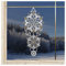 DSD Design-Studio Drechsler Winter-Fensterbild Schneeflöckchen-Weißröckchen Plauener Spitze Fensterdeko groß 33 x 15 cm