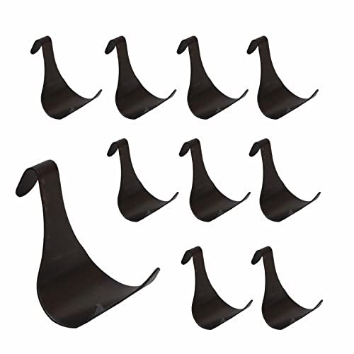 SUL Bronze Plated Moulding Hook Picture Rail Hooks Hangers, Picture Moulding Rail Frame Hook Hangers for Art Exhibition Gallery Picture Billboards Hanging Clothes Keys Holder – BRONZE (10 PK)