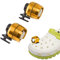 2 Stück Schuhscheinwerfer IPX5 Wasserdicht 3 Beleuchtungsmodi Leichte LED Schuhbeleuchtung mit Hoher Helligkeit für (Gold)
