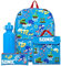 Sonic The Hedgehog Backpack Set | Sonic School Bag Lunch Bag Pencil Case and Water Bottle | School Backpacks | Blue One Size