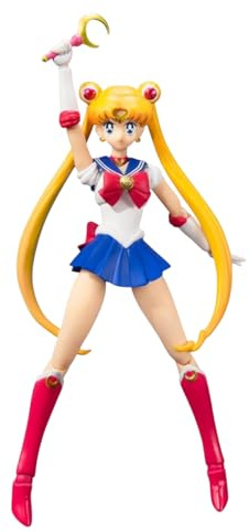 BANDAI Spirits S.H. Figuarts Sailor Moon Sailor Moon Animation Color Edition (Wiederverkaufsversion), ca. 5,5 Zoll (140 mm), PVC & ABS, vorbemalte Actionfigur