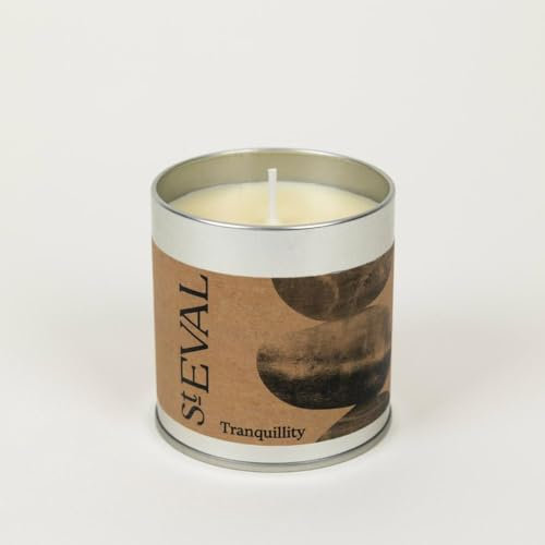 St. Eval | Tranquility Scented Tin Candle | Floral, Spicy and Calming Fragrance | Made in Cornwall | 45 Hours Burn Time| Great Gift