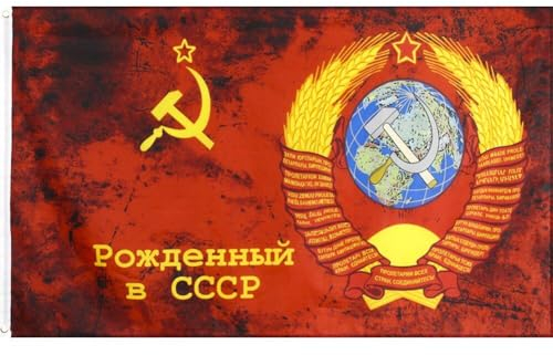 3x5 -fuß -Flagge Der Sowjetunion - Lebendige Farbe Und Uv Fade Resistant - Doppelgenäht - Union of Sowjetische Sozialistische Republiken Nationalflaggen