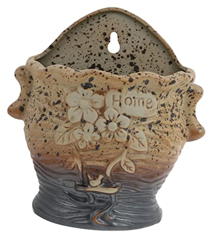 GANAZONO Dekorativer Blumentopf Zum Aufhängen An Der Wand Hängende Pflanzgefäße Aus Keramik Sukkulenten Blumenkorb Gartenpflanzer An Der Wand Montiert Blumentopfständer