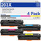 203X Kompatible für HP 203X 203A Toner für Color Laserjet Pro MFP M281fdw M281fdn M281cdw M280nw, Laserjet Pro M254dw M254dn M254nw (Schwarz Cyan Gelb Magenta, 4er-Pack)