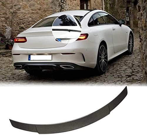 Premium Kohlefasermaterial Auto Heckspoiler für Mercedes Benz E Class C238 E250 E53 AMG 4Matic Coupe 2-Door 2017-2019, Kofferraumdeckel HeckflüGel Spoiler Flügel, 3M Kleber Einfache Installation