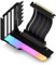 EZDIY-FAB Supporto Verticale GPU con Cavo Riser PCIE 4.0,Modulo ARGB,Estensione Flessibile 115mm/4.52in,Connettore a 90 Gradi, Compatibile Solo con Slot PCIe Completamente Aperti-Nero-YIHPI344-2