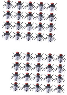 Toyvian 200stücke Realistische Fake Fliegen Spielzeug Für Halloween Und Partys Lustige Streichartikel Für Grusel-Dekoration Und Scherze