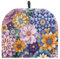 HUGS IDEA Tea Cosy for Teapots Dust Cover Boho Flower Bright Blossom Print Keep Warm Breakfast Pot Protector Cover Washable Kettle Cover