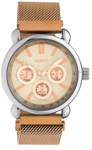 Oozoo Unisex Armbanduhr Timepieces Analog Metall Rosegold UOC10695 Analoguhr