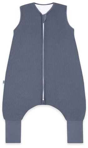 emma & noah Schlafsack mit Umschlag-Füßen (Essential Blau, 90)