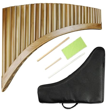 22 Pipes Pan Flute C/G Key Pan Pipes Chinese Traditional Musical Instrument Woodwind Instrument (Color : RIGHT-G)