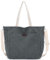 Chase Chic Sac Fourre-Tout Femme en Velours Côtelé,Cabas avec Bandoulière Détachable,Grand Sac a Main Ordinateur 17 Pouces pour Travail Voyage École Shopping（Gris）