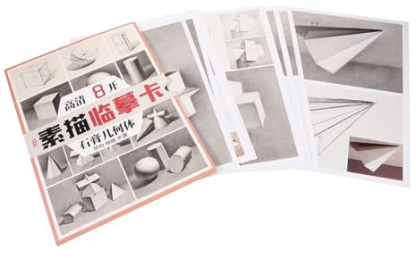 BEBEMOKO Sketch Copy Manuscripts Tool Beginner Guide to Sketching Techniques Paper for Includes Variety of Sketching Cards for Skill Levels