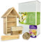 GARTENETAGE DIY Bienenhotel Geschenkset – Natürliches Bienenparadies aus Bambus & Vollholz, Inklusive Blumenwiese Mischung, Einfache Montage, Naturliebhaber