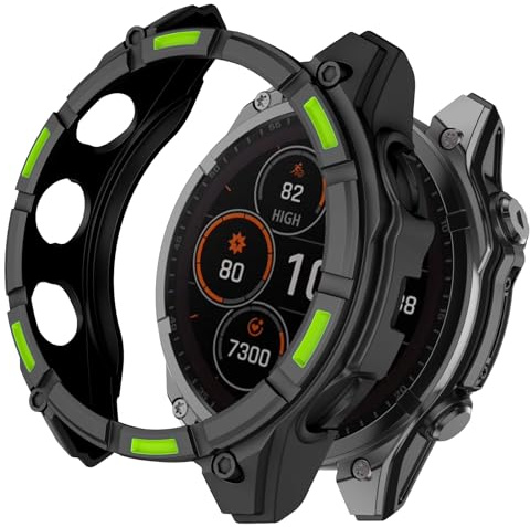 ISABAKE Hülle Kompatibel mit Garmin Fenix 8 51mm Solar, Anti-Fleck, Kratzfest, Stoßfeste Kompatibel mit Fenix 8 51mm Solar Ultradünne TPU Schutzhülle