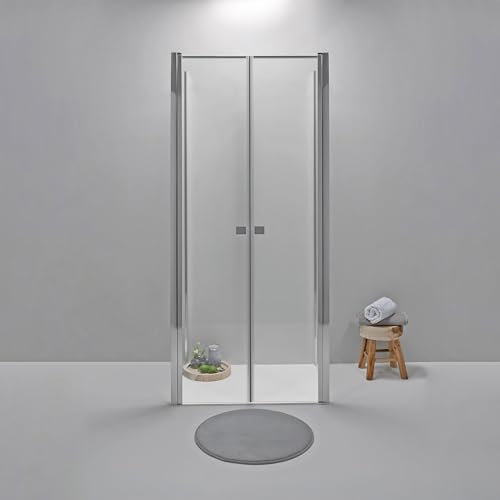 Box Doccia 3 Lati 70x90x70 cm - Cabina Doccia con Apertura Saloon, Cristallo Temperato 6mm, Lato Fisso Trasparente, Profilo Cromato e Chiusura Magnetica - Regolabile e Facile da Installare