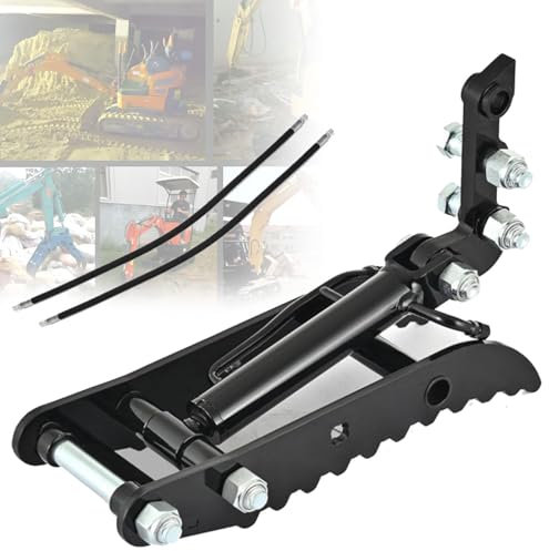 Miniescavatori con pinza idraulica, pinza ausiliaria per benna escavatore multifunzionale, attacco per pinza idraulica, con 2 tubi idraulici,Threeholethumbclip