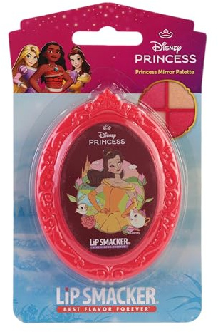 Lip Smacker Disney Princess Belle, Mini Palette with 4 Eyeshadows and Mirror Included, Make-up for Girls