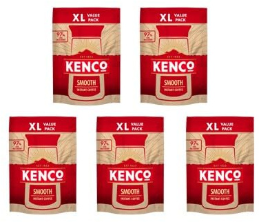 Kenco Smooth Instant Coffee Refill 300g (Pack of 5, Total 1.5kg)