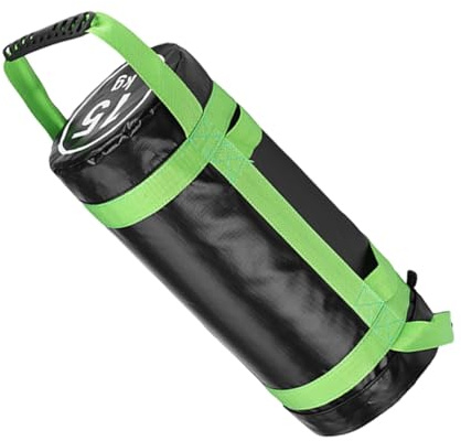Grün Trainingssandsack 1 Satz mit Griffen für Fitness und Krafttraining | Pvc und Stoff, Formstabil bei Übung und Belastung, Steigert Ausdauer, als 1 Stück für Trainingsbereich