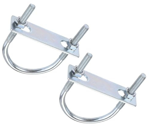 ROWORKX M8 Round U Bolt, 2Sets M8 x 60mm U Bolts with Nut, Plate | Stainless Steel Heavy Duty U Clamp Fasteners for Trailer, Pipe Mounting, Automotive, Leaf Spring and Machinery