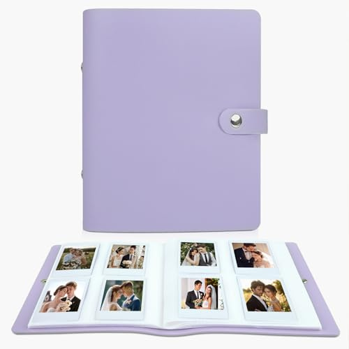 Fotoalbum mit 320 Taschen für Instax Mini Film und Polaroid 2x3 Zoll Fotos | für Fujifilm Instax Mini 9 8 40 11 12 13 Evo LiPlay Sofortbildkameras, Polaroid Snap PIC-300 & Kodak Zink-Fotodrucker, Lila