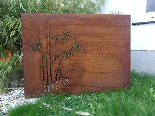 Zen Man 032008 Brise-vue à la rouille pour accessoires de jardin 100 x 75 cm Fait main 1 mm