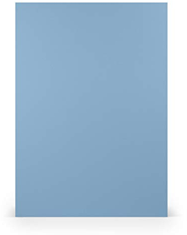 PAPERADO 25x Briefpapier DIN A4 - Dunkelblau gerippt Blau Hellblau 100 g/m² - Papierbögen in 29,7 x 21 cm zum Basteln & Drucken