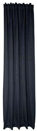 Homing blickdichter Akustik Verdunkelungsvorhang Uni Gardine Blau Vorhang Wohnzimmer Schlafzimmer Kinderzimmer Dekostoff (1Stück) 245 x 140 cm (HxB), 5486-06