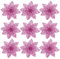 BESPORTBLE 10 Stück Weihnachtsstern Weihnachtsstern Blumen Künstliche Blumen Hohl Design Glitzer Gefälschte Blumen Weihnachtsbaum Dekoration Blumen für Weihnachten Party Festival Hochzeit