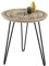 Robas Lund Beistelltisch Couchtisch mit Print Mango Massivholz Natur, BxHxT 46x51x46 cm