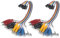 Aoowei 2 in 1 Dupont Kabel Weiblich Stecker zum Krokodilklemme f¨¹r Arduino Micro Raspberry Breadboard 20 cm 2 St¨¹cke