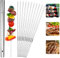 GIRAFEDA 24 Stück Schaschlikspieße Edelstahl Grillspieße Flache Schaschlikspieße Wiederverwendbare Metallspieße Lange BBQ Kebab mit Aufbewahrungsrohr für Fleischgarnelen Hühnchen Gemüse Kebab(35 cm)