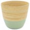 Dehaus® Handmade Bamboo Plant Pot - Large 22 x 21cm - Decorative Indoor Pots for House Plants, Flowers, Succulents & Herbs - Contemporary Planter, Wooden Planters in Blue, Sage Green, White, & Grey