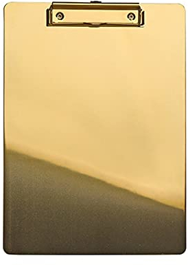 Mappe Gold Metall Schreibblatt Pad Zwischenablage Menü Datendatei Speicherordner for Büro Restaurant Hotel Home Zwischenablage-Ordner (Color : B)