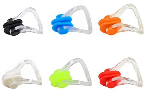 Nuoto Naso Clip,6 Pack Silicone Spine del Naso,Tappi Tappa Naso Nuoto Clip ,Nuoto Clips da Nuoto Impermeabile per Adulti e Bambini