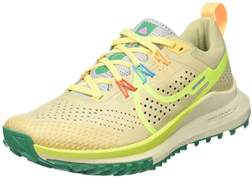 Nike Damen React Pegasus Trail 4 Sneaker, Team Gold/Volt-Balt-Blue-Stadium-Grün, 36 EU