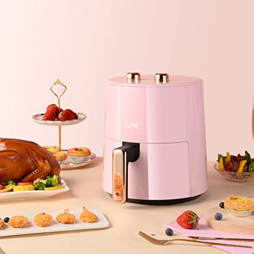 Friteuse à air Domestique Four Multifonction Friteuse à air Haute capacité Friteuse à air sans Huile Cuisinière électrique Tout-en-Un Automatique (Couleur : Rose, Taille : 3,7 L) Needed