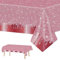 137 x 274cm Roségold Party Tischdecken Wasserdicht Plastik Tischdecke mit Pailletten für Mädchen Frauen Geburtstag Party,Rechteckige Party Tischdecke für Geburtstag Baby Dusche Hochzeit Party Deko